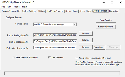 LMTOOLS Config Services