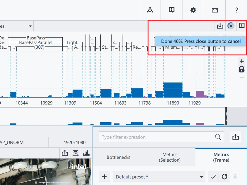 metrics export indication