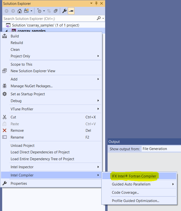 How to Select Intel® Fortran Compiler and Compiler Version in...