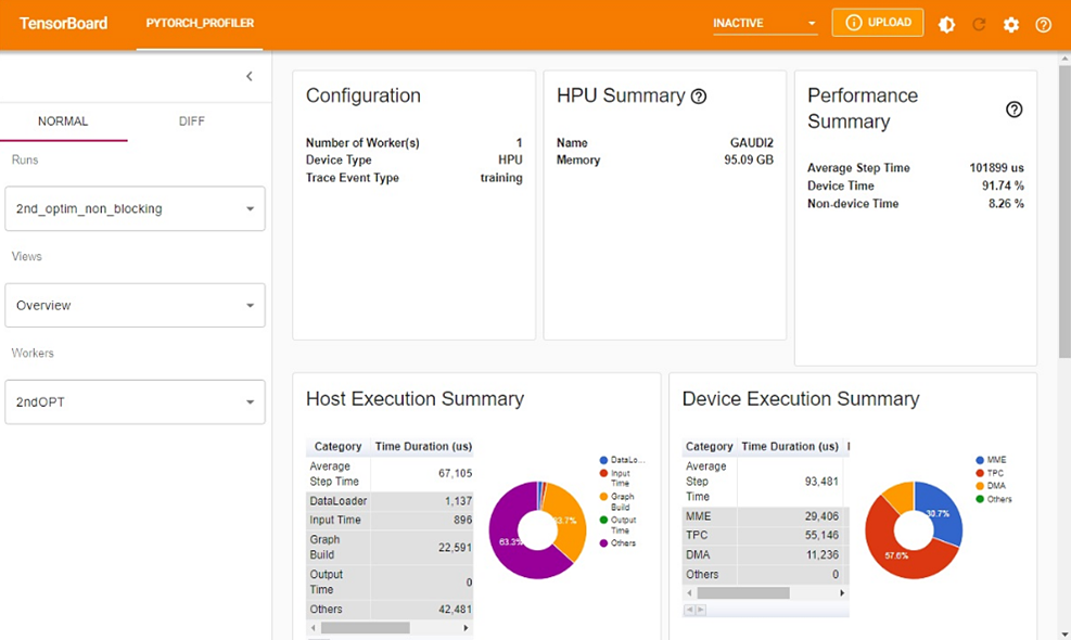 screenshot of the tensorboard viewer dashboard