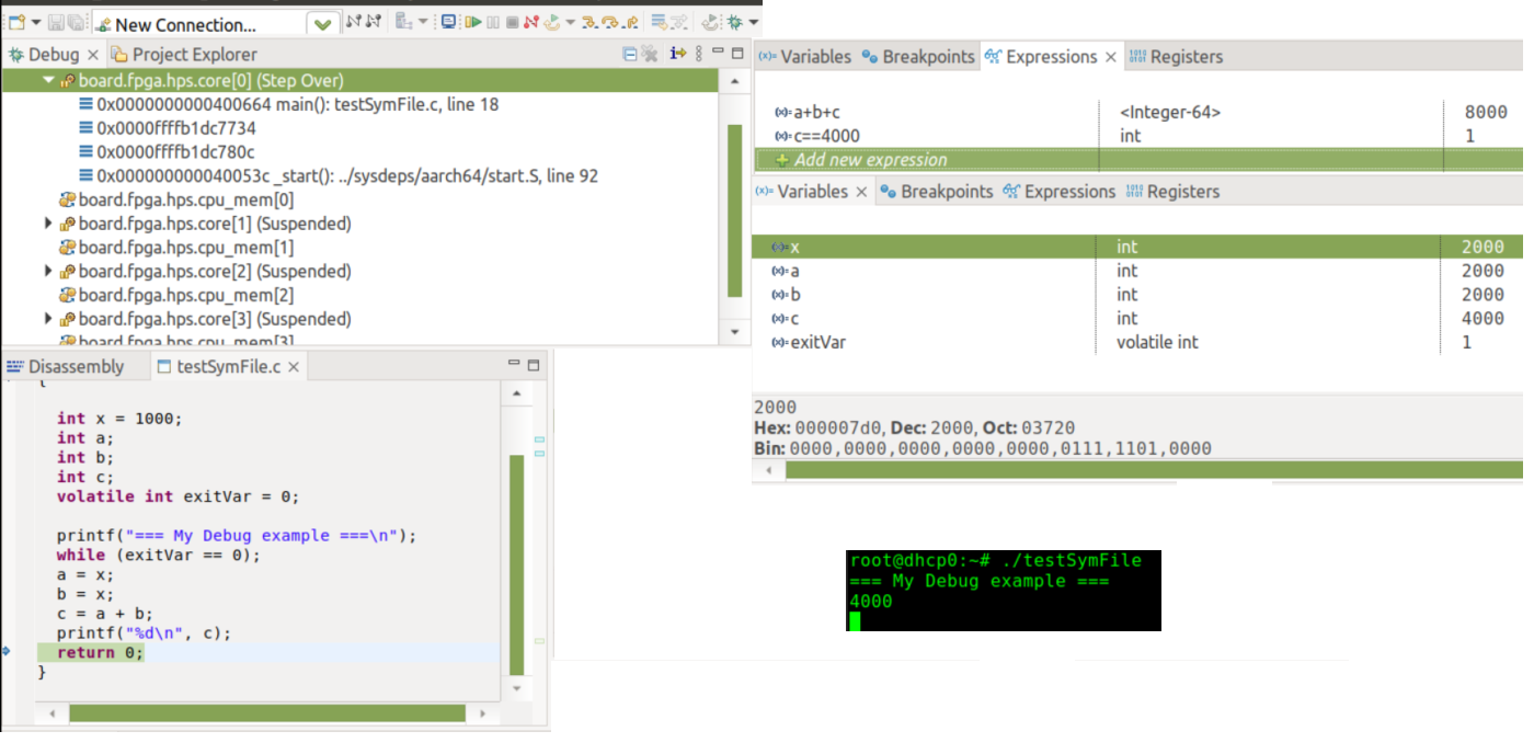 9.1.2. Debugging A Linux Application With RiscFree* IDE