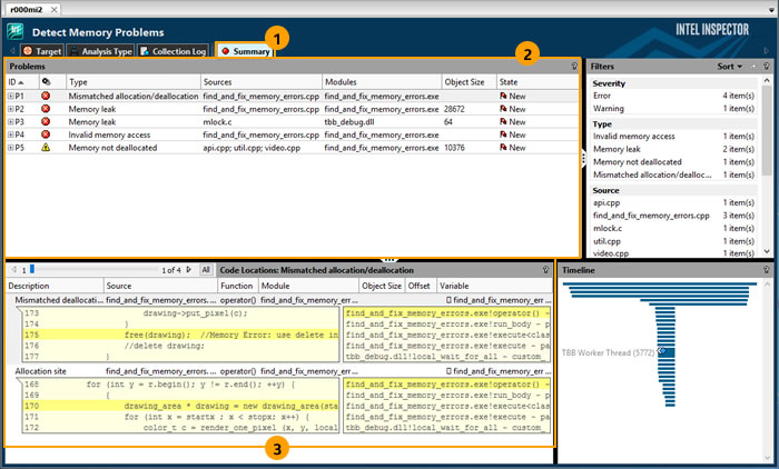 Summary window