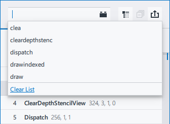 API Log Filter History