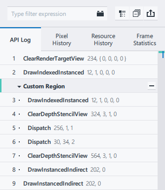 API Log Custom Region