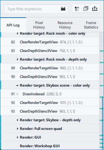 API Log Debug Regions