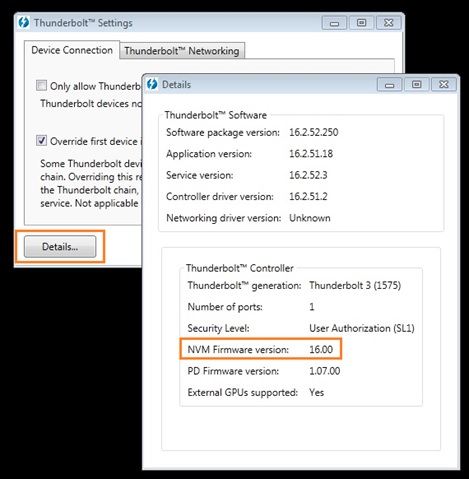 how to check thunderbolt version