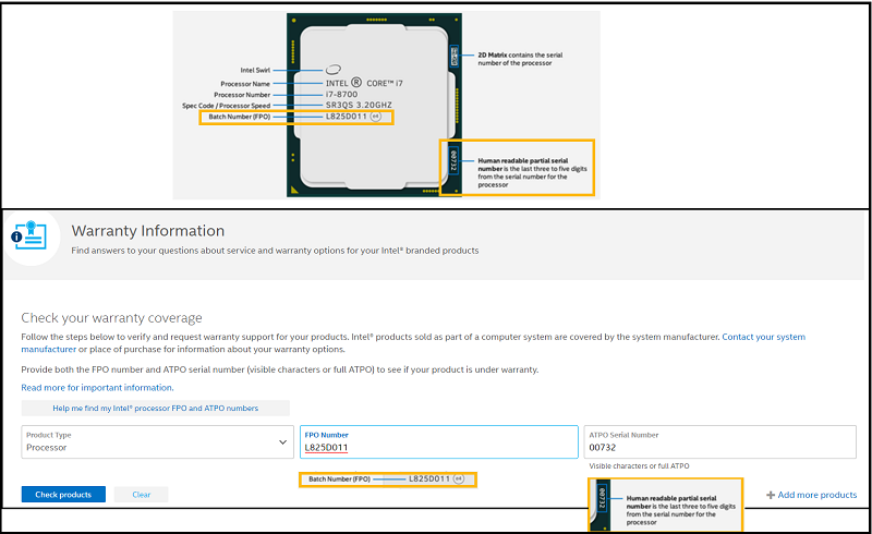 Intel Processor Serial Number