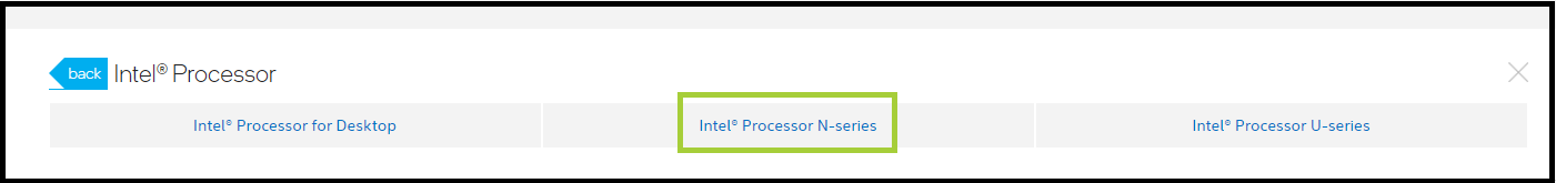 Intel Processor N-series under Intel Processor