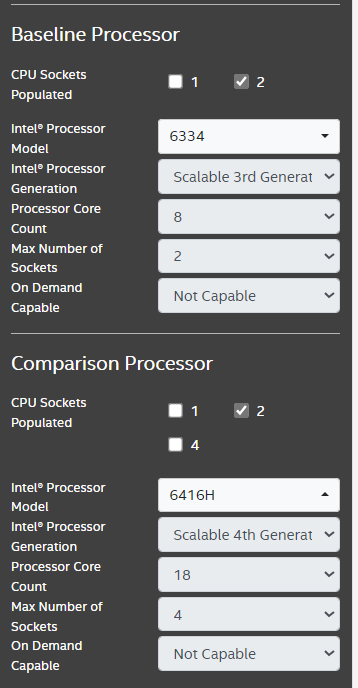 Screenshot of settings