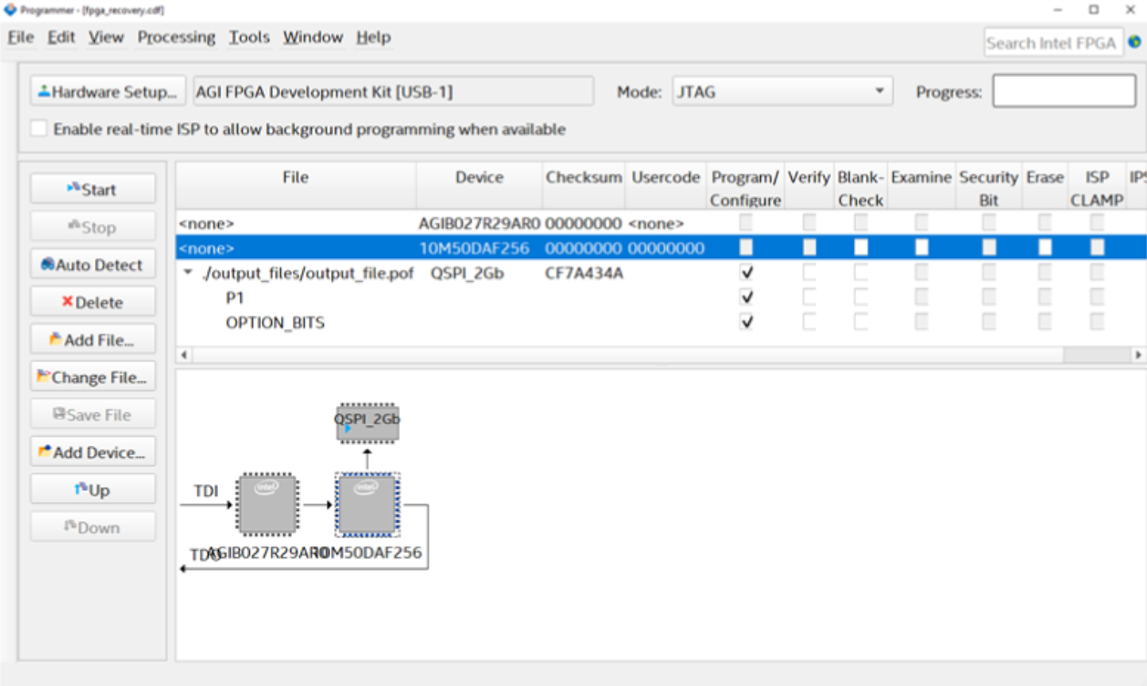 Why does the Quartus® Prime Pro Edition Programmer program pof...