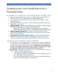 Creating a Line-Item Credit Memo for a Purchase Order