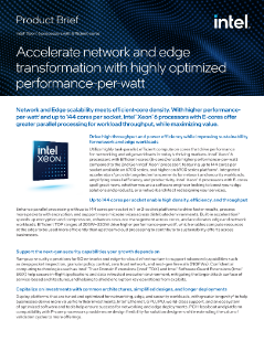 Intel® Xeon® 6 with E-Cores Product Brief for Network and Edge