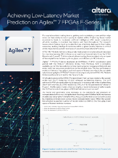 Achieving Low-Latency Market Prediction