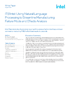 Using Natural Language Processing to Streamline Manufacturing Failure Mode and Effects Analysis