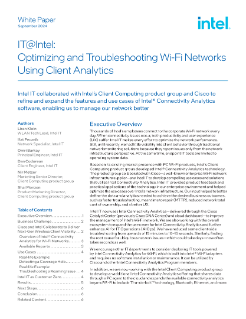 Optimizing Wi-Fi Networks using Client Analytics