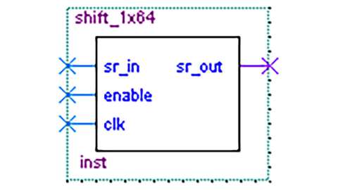 Verilog Hdl 1x64 Shift Register