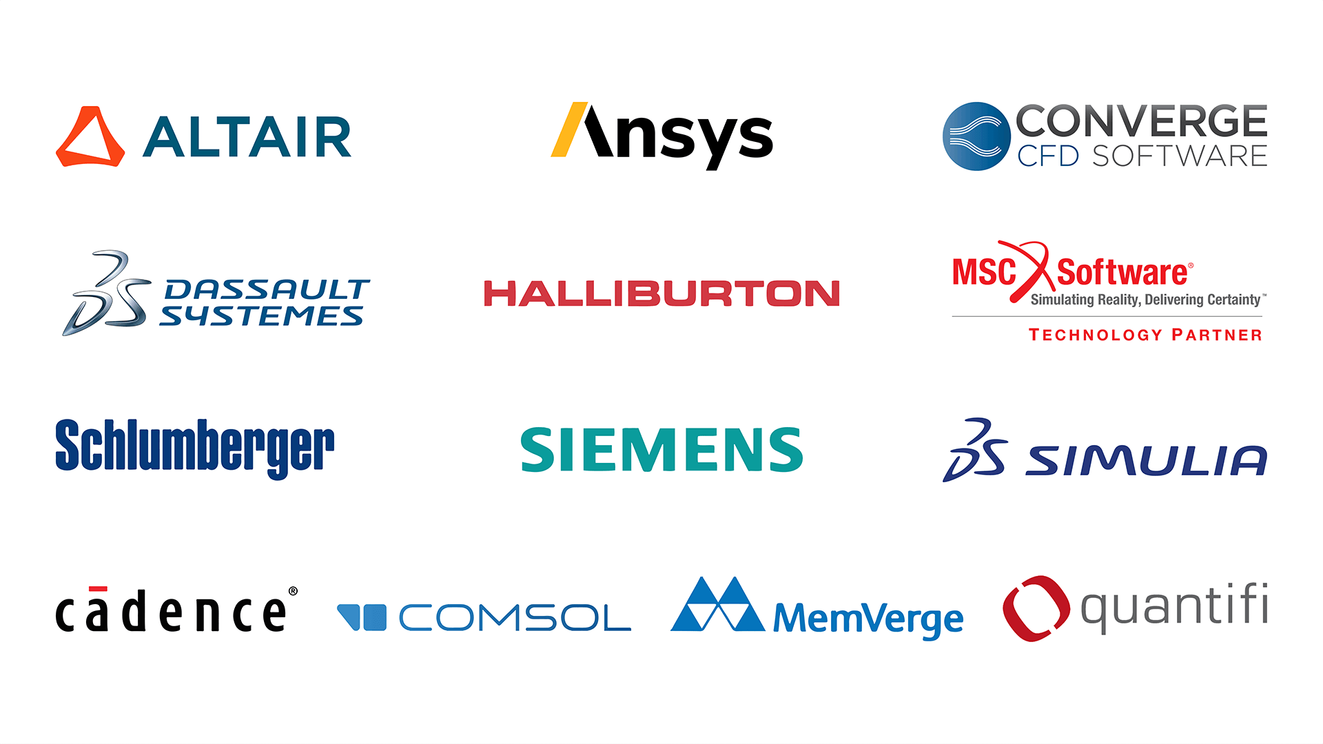 Logo grouping of Intel HPC software partners