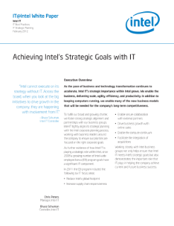 intel business strategy case study pdf