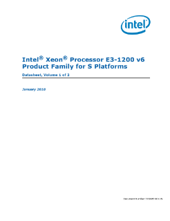 Intel Xeon Processor 10 V6 Product Family Datasheet Vol 1