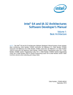 Intel 64 And Ia 32 Architectures Developer S Manual Vol 1