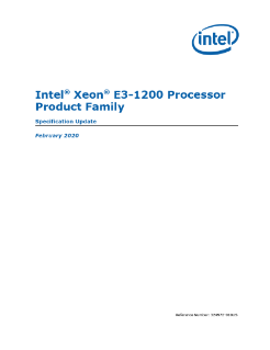 Intel Xeon 10 Processor Product Family Spec Update