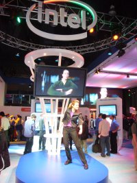 IT'S SHOWTIME  Intel's large exhibit space at CES