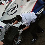 Images of the newest member of the BMW Sauber F-1 Team--the car with Intel logos. Pictures were taken at a racetrack in Valencia Spain, January 17th as the speed racer was unleashed on a group of international journalists and reporters. Intel is the official corporate partner of the BMW Sauber F-1 Team. It's part of a multi-year technology and co-marketing agreement.